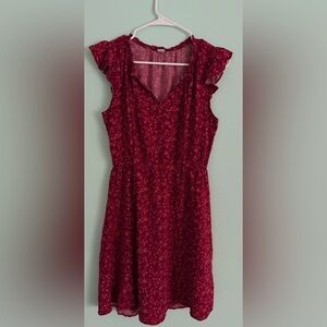 Old Navy Red Floral Mini Dress